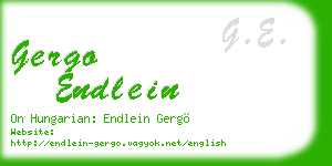 gergo endlein business card